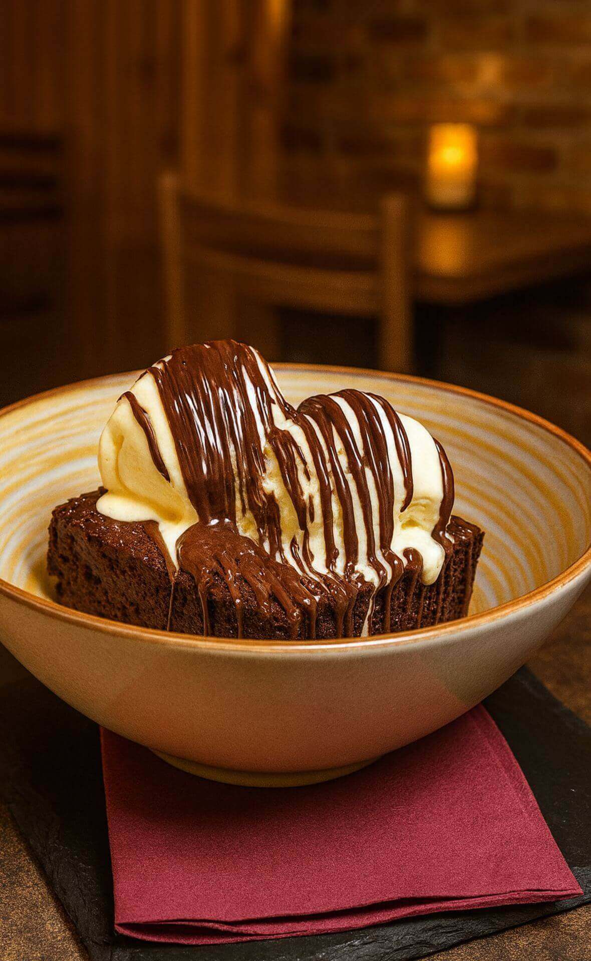 brownie de chocolate con helado 2 2 2